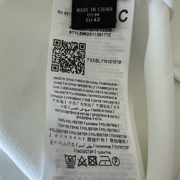 $250 NWT MARCIANO WHITE HIGH WAISTED WIDE LEG BELTED PANTS M / IT 42 - Picture 7 of 8